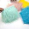 1 Meter Sewing Decoration Ostrich Feathers Trim Feather Plumes Ribbon Selvage  DIY Wedding Dress
