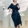 Korean-Chinese Style Cute Summer Nightgown - Short Sleeve Cotton Silk Pajamas for Women