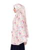 Markaz Hijab Women's Polyster Fabric Floral Pattern with Lace Trim Namaz Makhna Hijab Free Size, Pink
