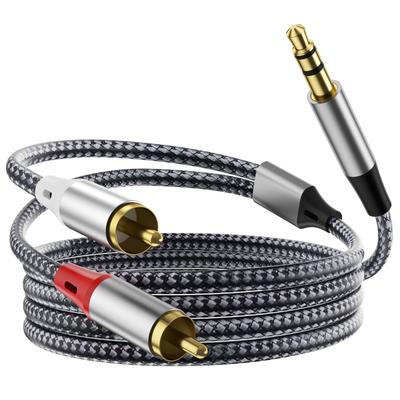3.5MM To 2RCA Audio Cable For Mobile Phone And Laptop Connection