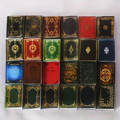 Lot de 72 mini-livres pour maison de poupée, échelle 1/12, assortiment de livres miniatures pour accessoires de décoration de maison de poupée