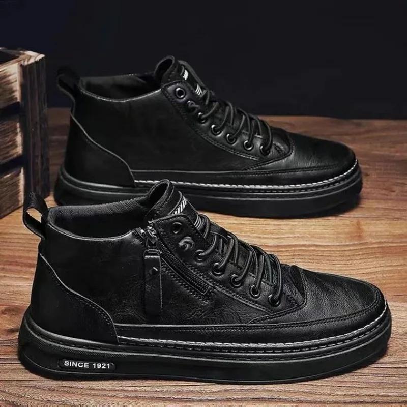 

Теплые Непромокаемые На Шнуровке Мужские Зимние Ботинки Высокие Топ Бренды Толстый Плюш Противоскользящие Рабочие Флис Оригинальные Предложения Мех Мужская Зимняя Обувь 44