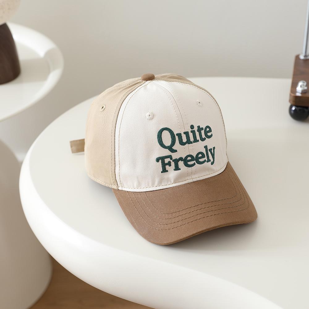 Children s Cotton Color Block Baseball Cap - Spring/Summer Sun Protection Duckbill Hat for Boys & Girls One Size