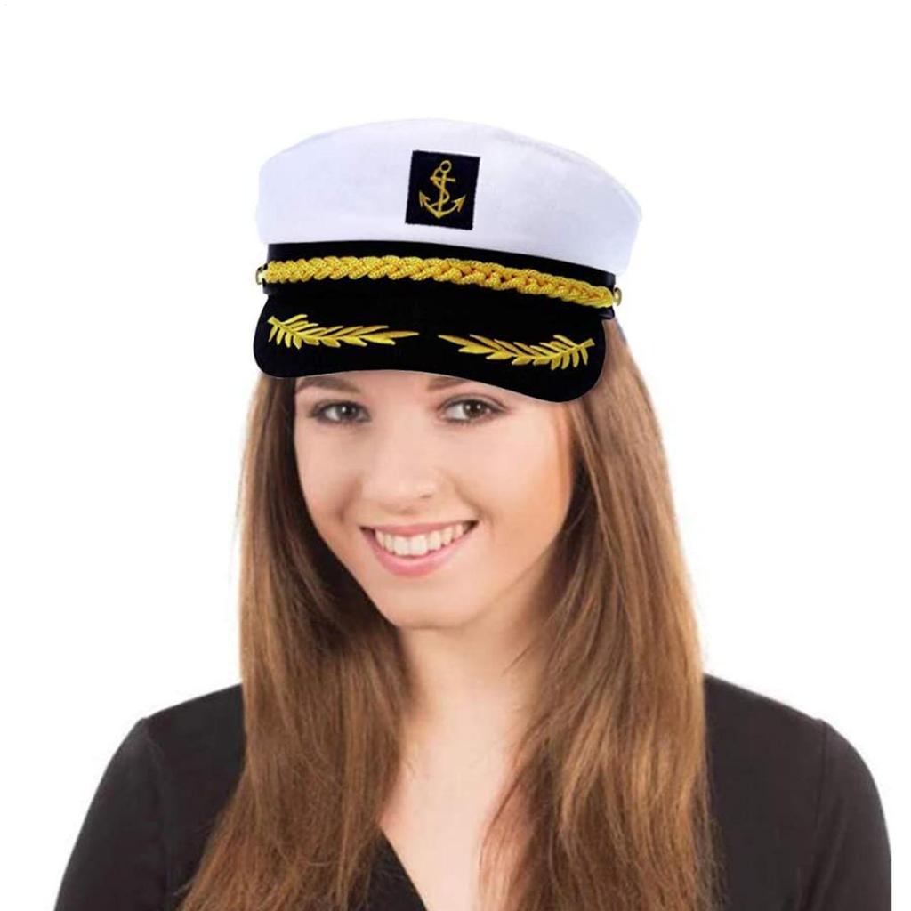 Cappello da Capitano per Velista Adulto Regolabile per Uomo e Donna Cappello da Festa Trucco Ballo Vestiti Marini Eccellente Elegante Accessori