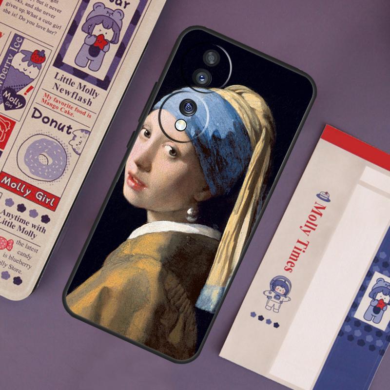Johannes Vermeer Case For Honor Magic 7 Lite 5 6 Pro Honor 200 Pro 50 70 90 X9b X9a X8b X8a X8 X9 X9c Cover