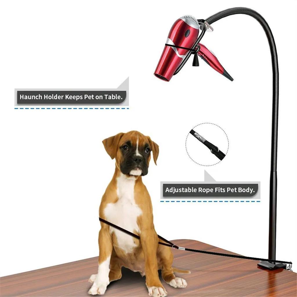 Pet Dog Grooming Table Hair Dryer Stand Holder Fixed Cat Grooming Dryer Support Pet Care Accessories Hands-free Dryer Table On