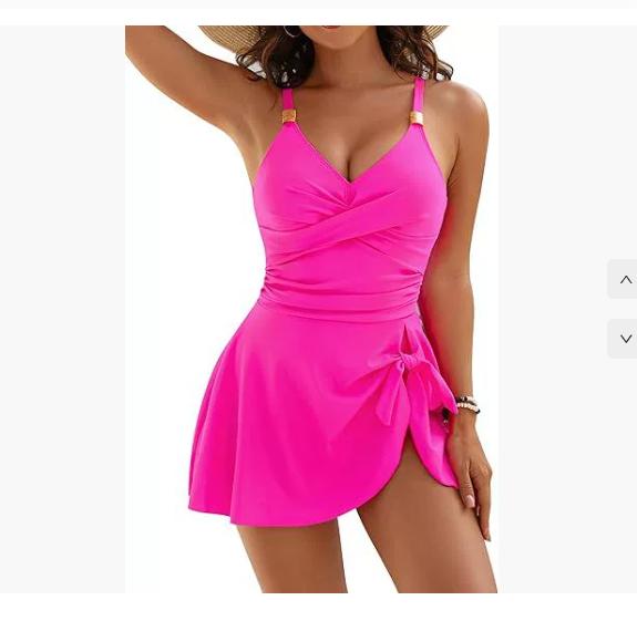 Women Swimdress Tummy Control Sexy One Piece Slim & Comfortable Ruched & Cross Swimwear Elastic Beachwear