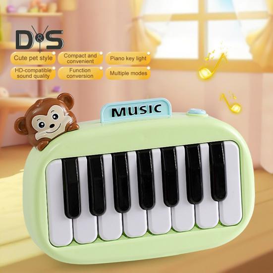 15 Klawiszy Mini Pianino Kieszonkowe Pianino Elektroniczne z Podświetlanymi Klawiszami dla Dzieci Przenośny Instrument Muzyczny Zabawka do Wczesnej Edukacji Dzieci