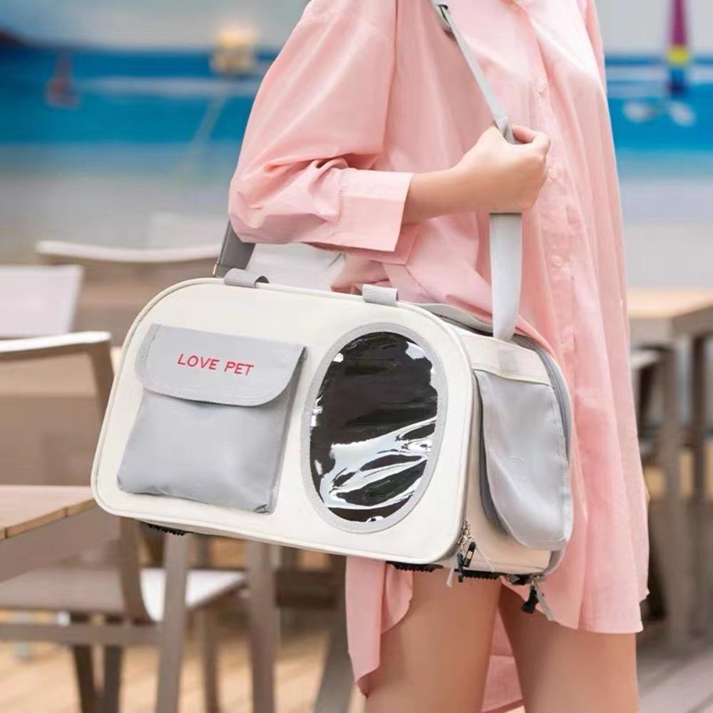 

Складные дорожные сумки для собак, дышащая сумка-переноска для кошек, креативный рюкзак-переноска для питомцев, для путешествий на открытом воздухе серый