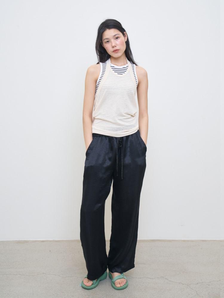 COTE28-1 Loose Fit Satin Pants