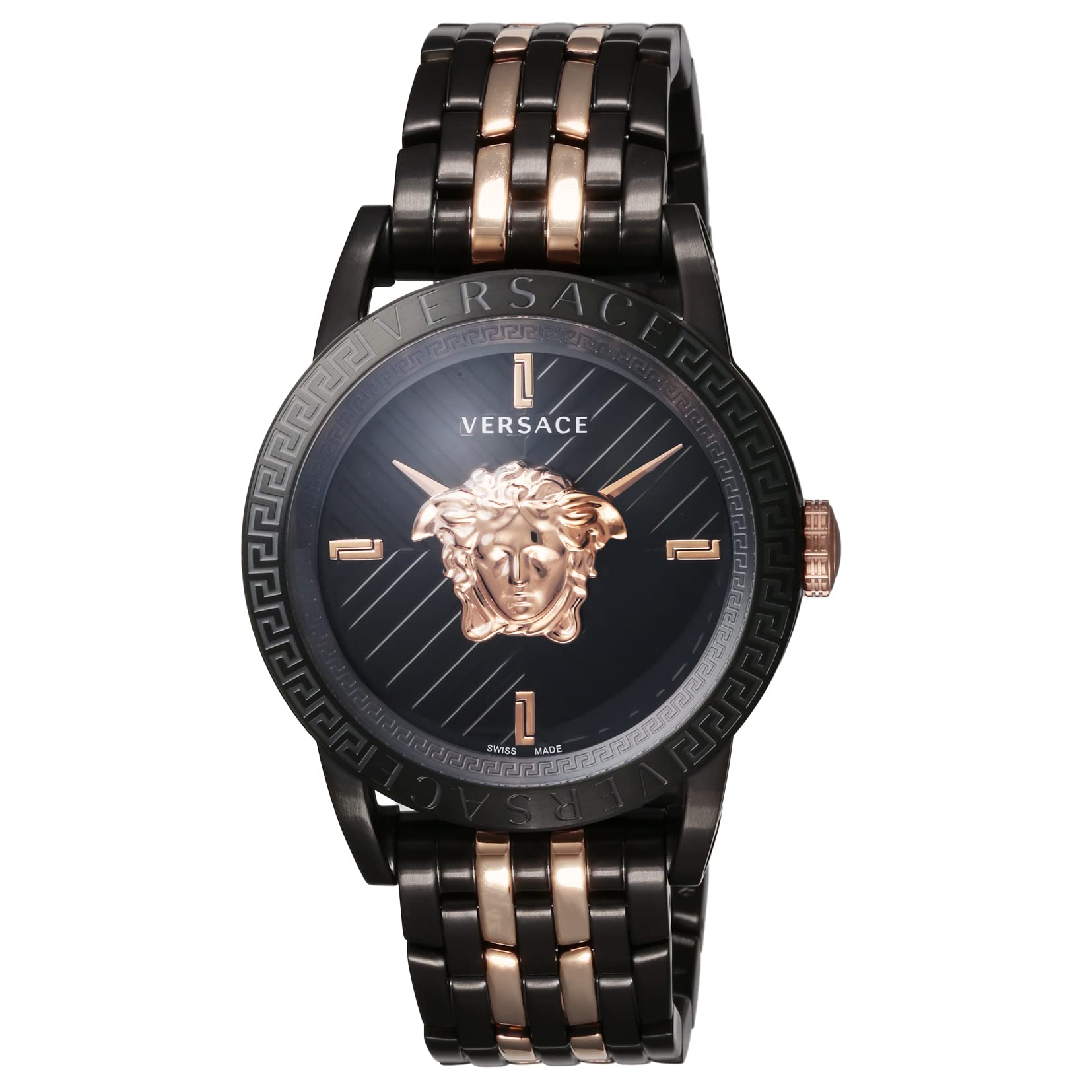 

[Versace] Годинник V-CODE Code, чорний циферблат, нержавіюча сталь, сапфірове скло, кварц, 43 мм, швейцарський годинник VESN00622 для чоловіків [Елемент] чорний