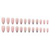 24 Pieces  colorful French aurora glitter flower nail art tablets sweet niche almond wear nail