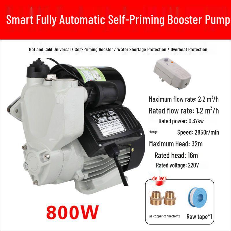 220V Smart Automatic High-Rise Booster Pump for Household Tap and Water Heater