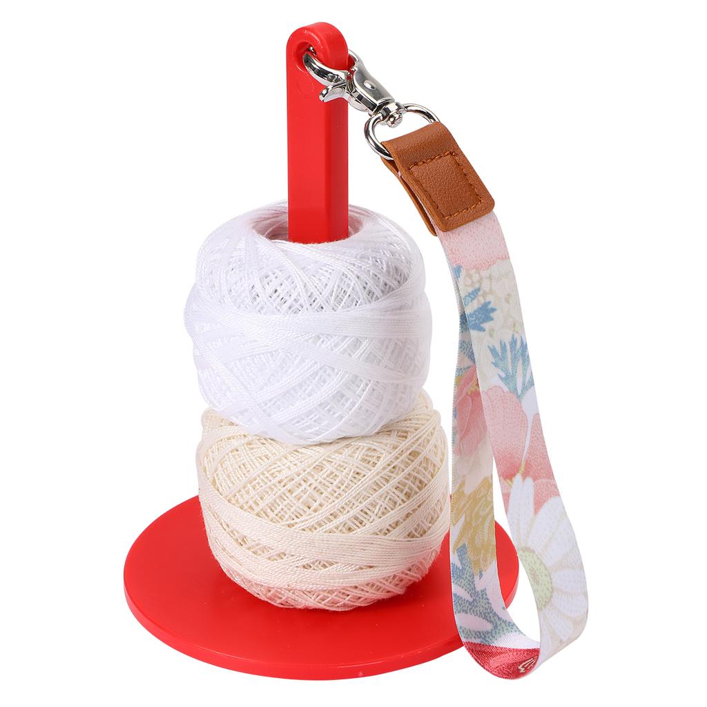 Yarn Holder Plastic Spinning Knitting Tools Crochet Accessories Stand DIY Sewing Thread Spool With Wrist Strap Wool Ball Winder
