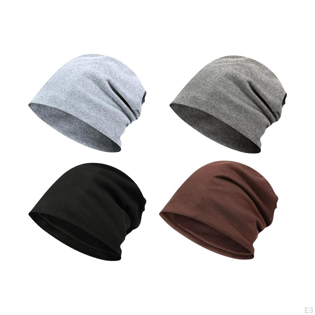 2 Pieces Winter Beanie Cap Sleeping Hat Slouchy Warm Soft Polyester Material Suitable for