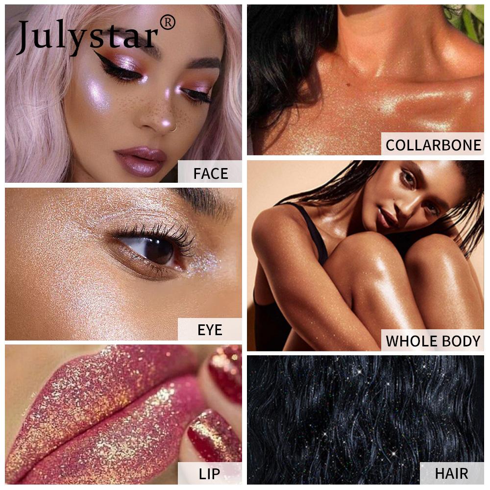 Polvere illuminante Illumina tutto il corpo Polvere riparatrice in polvere ad alta luminosità Trucco riparatore tridimensionale naturale