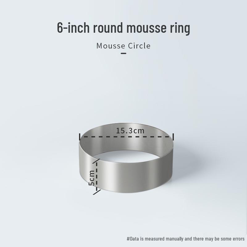 Round Square Heart-Shaped Mousse & Tower Ring, 4-10 Inch, Stainless Steel Baking Mold.