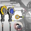 Motorcycle LED Turn Signal Lamp Sequential Flowing Flash Indicator Lights 12V 10mm Retro Dual-color Rotate LED Turn Signal Light