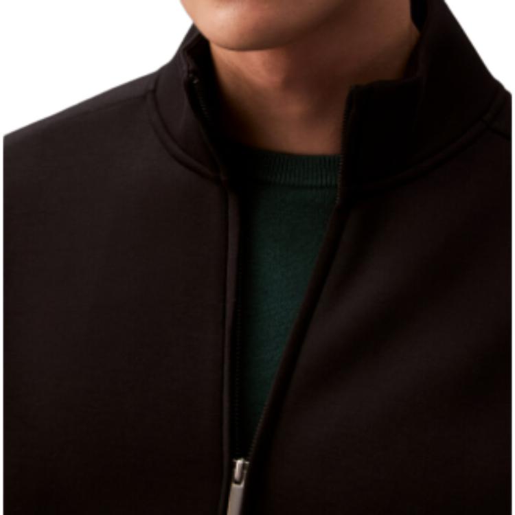 Calvin Klein Solid Color Comfortable High Neck Raglan Sleeve Jacket Men Jacket Black 40EM216-BAE