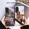 Flower Leopard Shadow For Honor X5 Plus X30 X9c Smart X5b X9a X30 Max X50i 30 Pro 50 Pro 70 90Smart 200 Lite Glass Phone Case