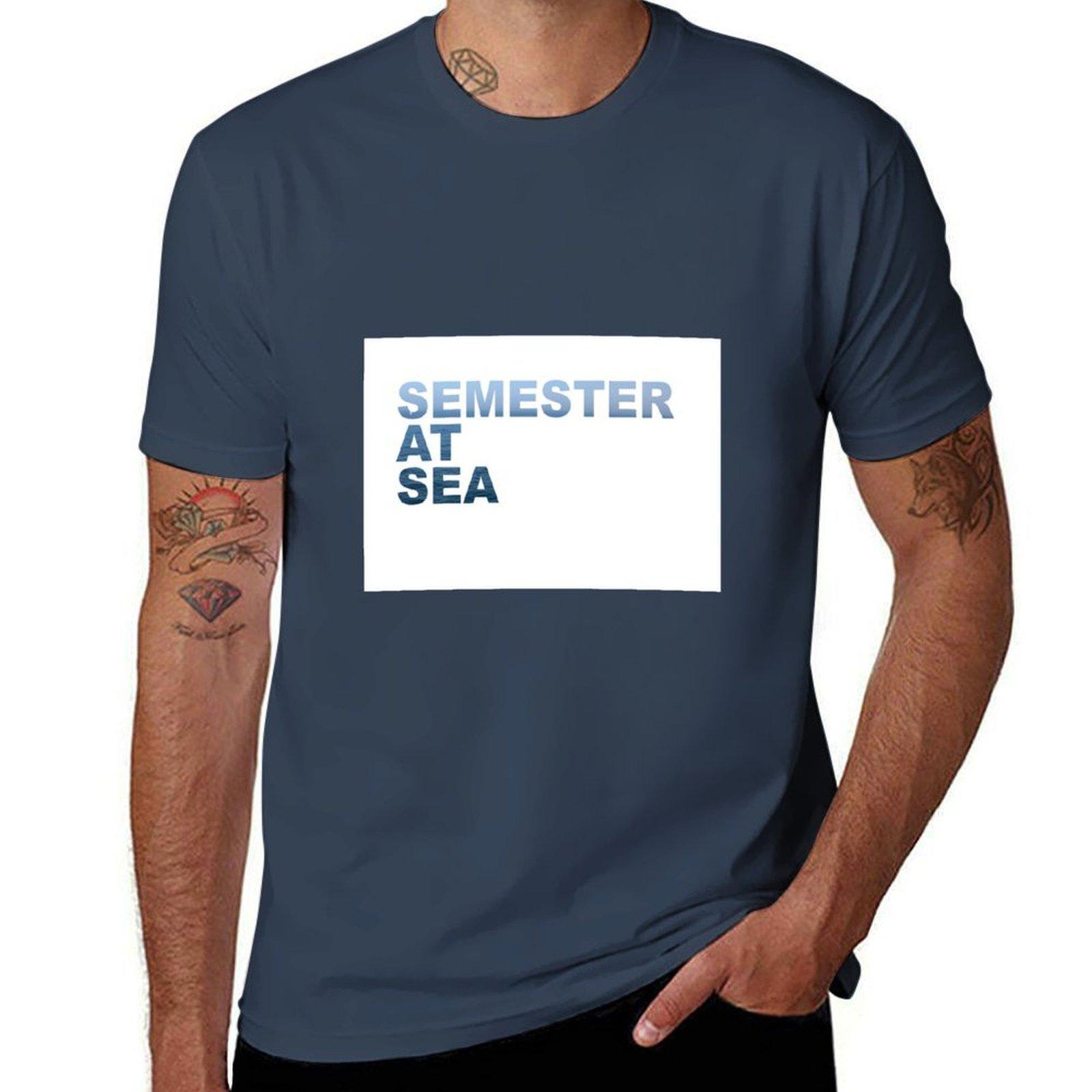 Semester At Sea Tshirt Basic Solid Color Casual Tee Shirt S