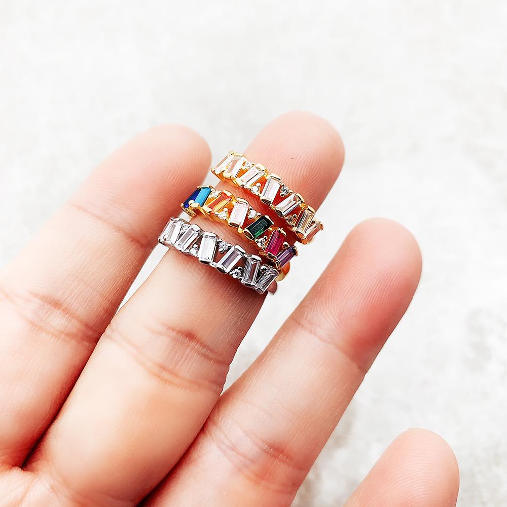 Ring Colourful Dancing Stones Summer New Fine Jewerly Romantic Gift For Women In Copper