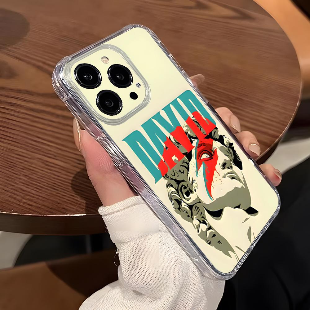 

D-David Singer B-Bowie Phone Case For IPhone 15 Pro Max 16 Pro Max 14 13 11 12 Mini Xs X Xr 7 8 Plus Se Transparent Cover iPhone X-XS