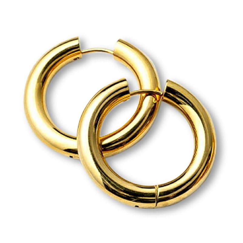 

[mico.lor] stainless earrings (193) set of 2 Inner diameter 10mm~20mm ladies surgical stainless steel 316L Compatible with metal allergies B: Inner