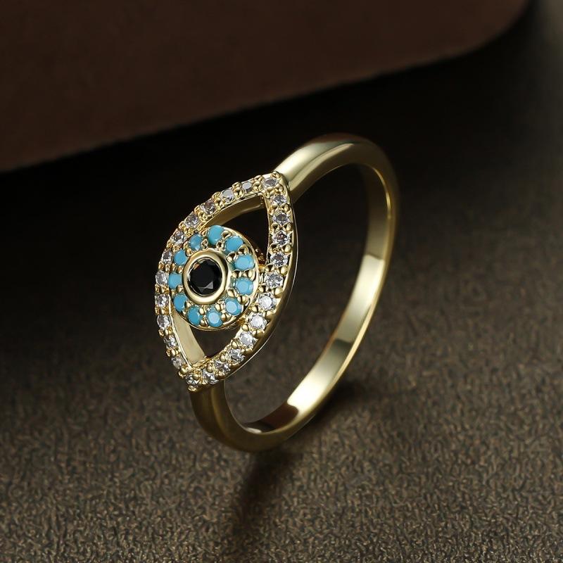 

Devil s Eye Ring Slightly Inlaid Opal Women s Fashion Jewelry Jewelry Popular Goods no.9 золотий