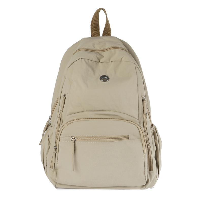 

Однотонный легкий рюкзак женский водонепроницаемый дорожный рюкзак для школьников младших классов хаки