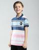 Monte Carlo Boys Blue & Pink Collar Neck T-Shirt