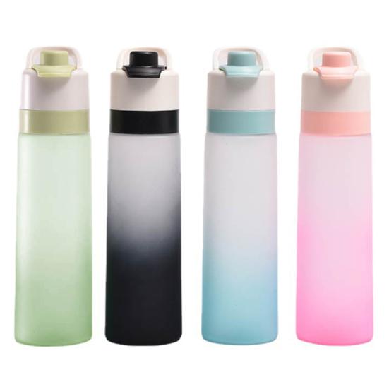 700ml Water Bottle Large-capacity BPA Free Spray Design Gradient Color Girls Outdoor Sport Fitness Water Cup Daily Use