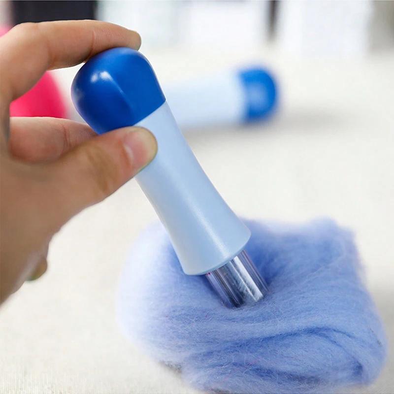 Sada nástrojů na plstění jehlou (7 jehel) - Ergonomické plastové rukojeti pro DIY vlněné řemesla, Ruční výroba domácích dek, Vhodné pro začátečníky