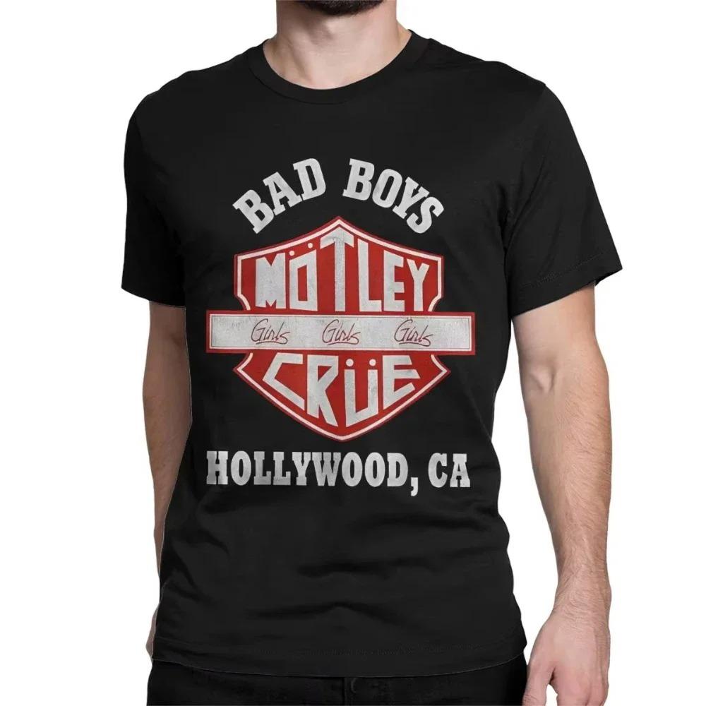 Men Women Motleys Girls Music Cotton T Shirt Crue Metal Band  Clothes Leisure Short Men Women Clothing Streetwear High Quality