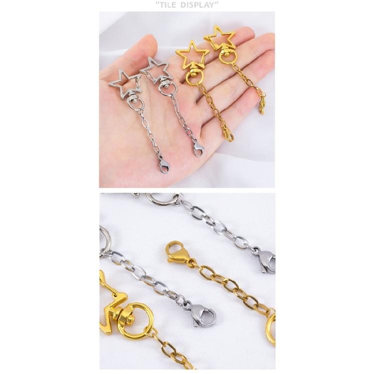 Personalised Metal Star Keychain Chain Accessory Keyring Pendant with Jump Rings For Handmade Craft Enthusiasts