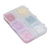 3D Flowers Nail Art Decorations 6 Colors Resin Nail Art Supplies for Home DIY Craft Nail Salons