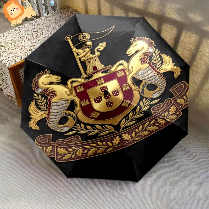 Heritage Honor: Emblem Tradition Folding umbrella Suitable for all seasons 8 paraphenoid bones Sun umbrella travel Gift