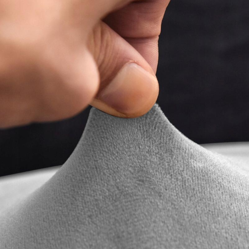 Seat Cover 40x40cm Light Gray Elastic Velvet [26S]