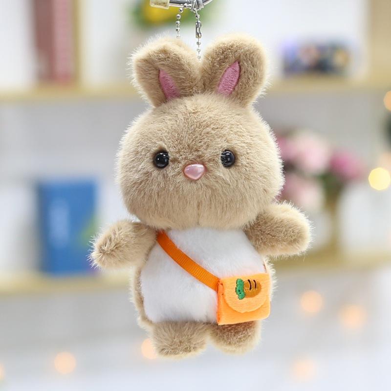 4-inch Plush Toy Doll Creative Pendant Claw Machine Keychain Doll Cute Little Rabbit Rag Doll