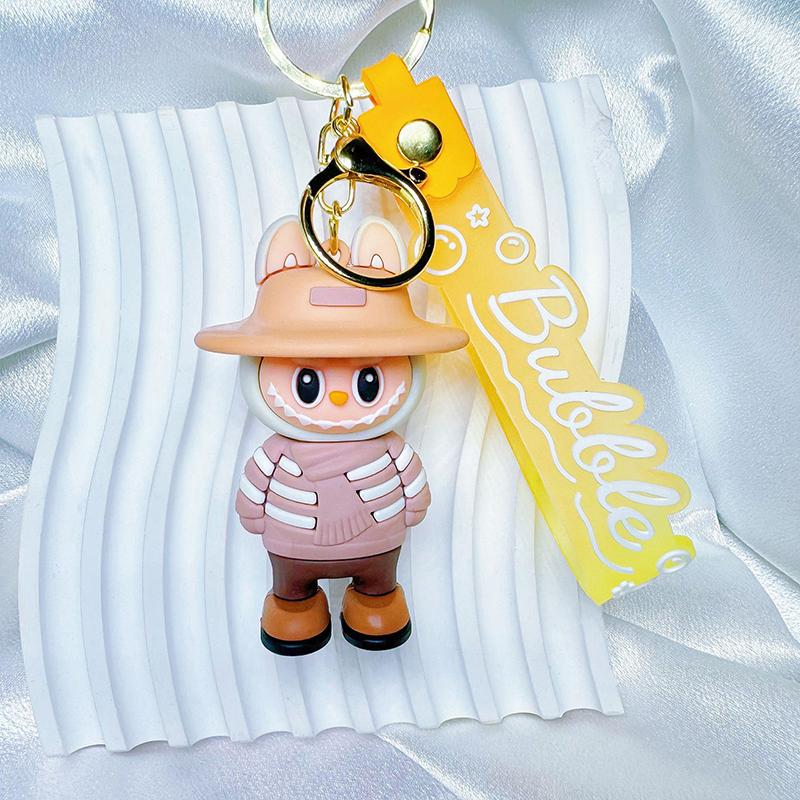 

Мультяшная соломенная шляпа Лабубу брелок-подвеска Каваи мультяшная цепочка для телефона Милая кукла подвеска для рюкзака Подарки подвеска для автомобиля Подарки