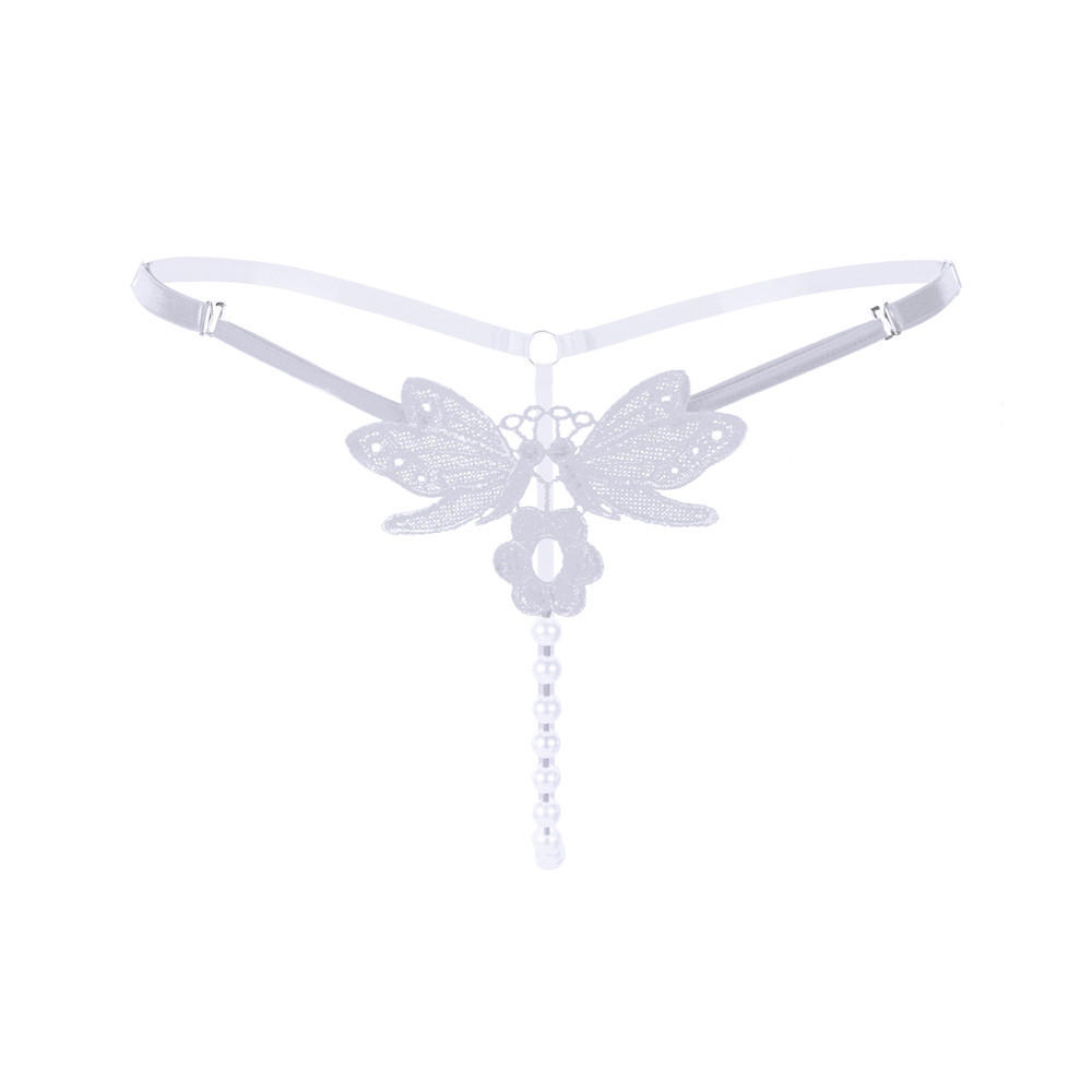 Sexy Lady Embroidery G-string V-string Panties Adjustable Size Underwear