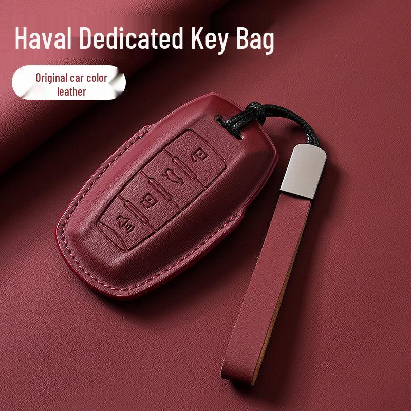 Universal Genuine Leather Key Cover for Great Wall Haval H6, H2M6, Big Dog, Menglong F7