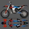 PowerZone Custom Team Graphics Decals Adhesive Stickers Kit For KTM SX SXF MX 2016-2018 EXC XCW Enduro 17-19 125 to 500cc
