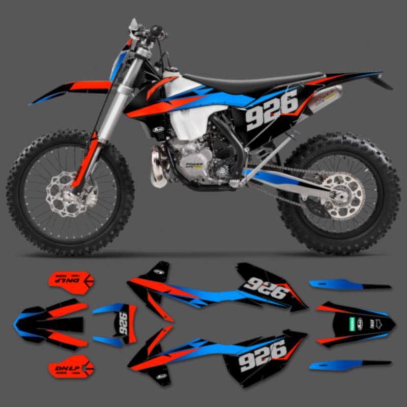 PowerZone Custom Team Graphics Decals Adhesive Stickers Kit For KTM SX SXF MX 2016-2018 EXC XCW Enduro 17-19 125 to 500cc