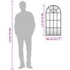 Wall Mirror Black 40x80 cm Curved Iron