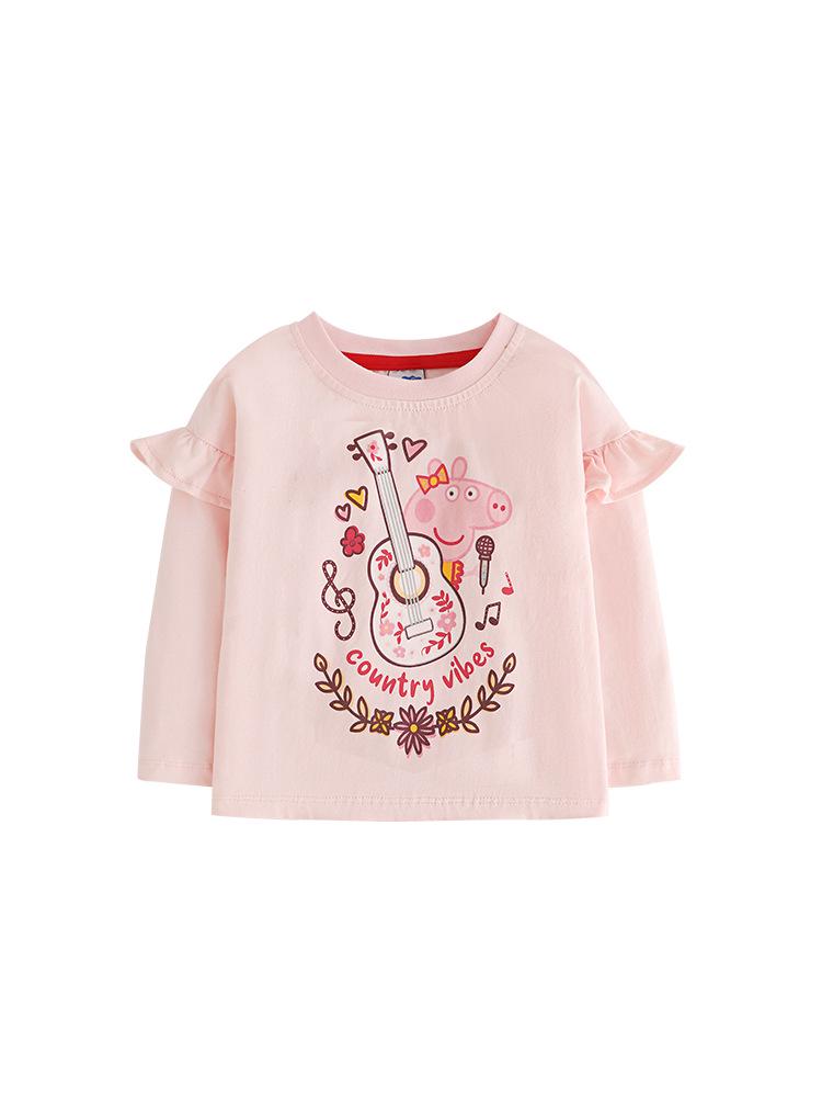 Dívčí tričko s dlouhým rukávem Peppa Pig - Stylový princeznovský design na jaro/podzim