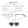 3 In 1 Blue Light Blocking Glasses Magnetic Clip-On Sunglass Lens Multi-use Polarized/ Night Vision Eyewear Strong Magnet