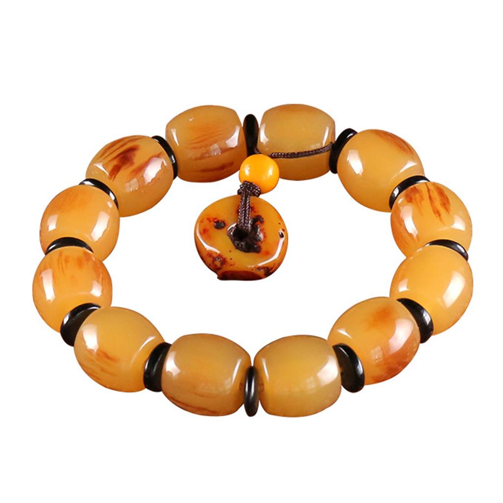 Elastic Wristchain Natural Buddhist Prayer Beads Bracelet for Meditation and Peace Handmade Jewelry Religious Gift