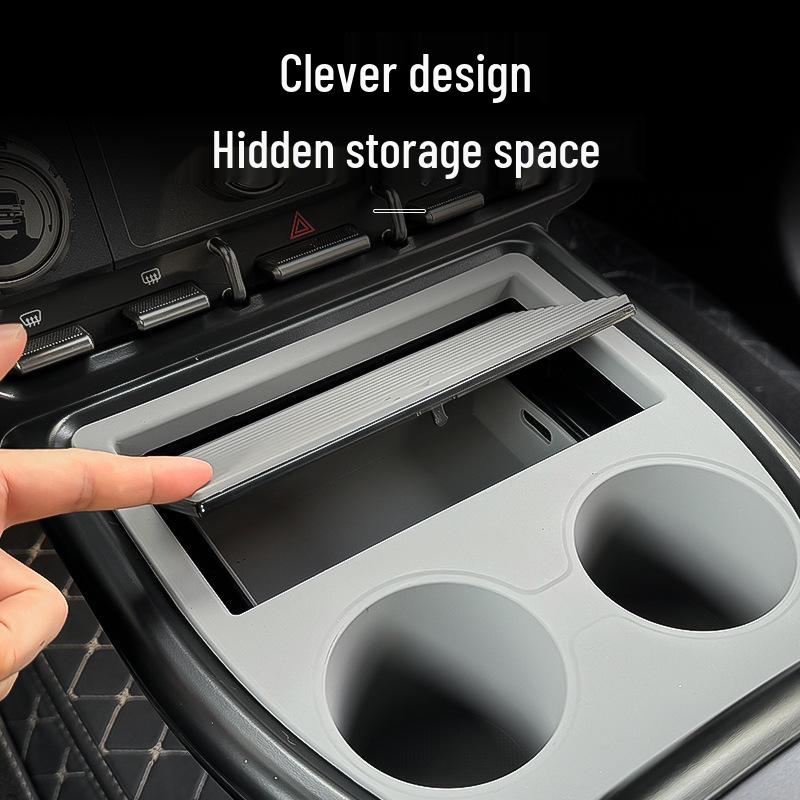 Essential Upgrade: Front Center Console Organizer for Chery iCAR Super V23 with Storage Compartments & Cup Holders