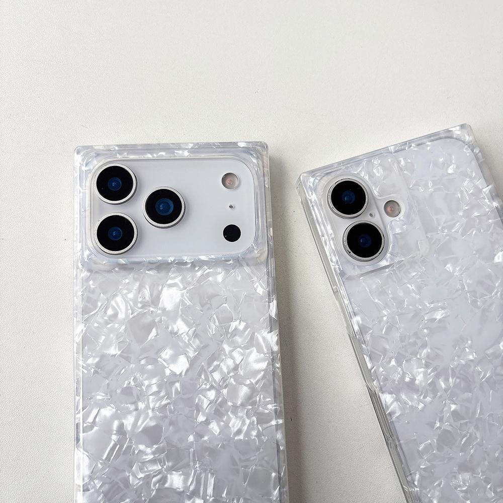 Shell Pattern Rectangle Shape Phone Case for IPhone 16 13 15 14 Pro Max Shockproof Protective Cover for Iphone 17 Pro Max